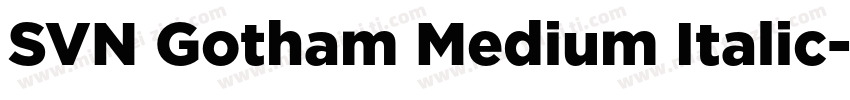 SVN Gotham Medium Italic字体转换